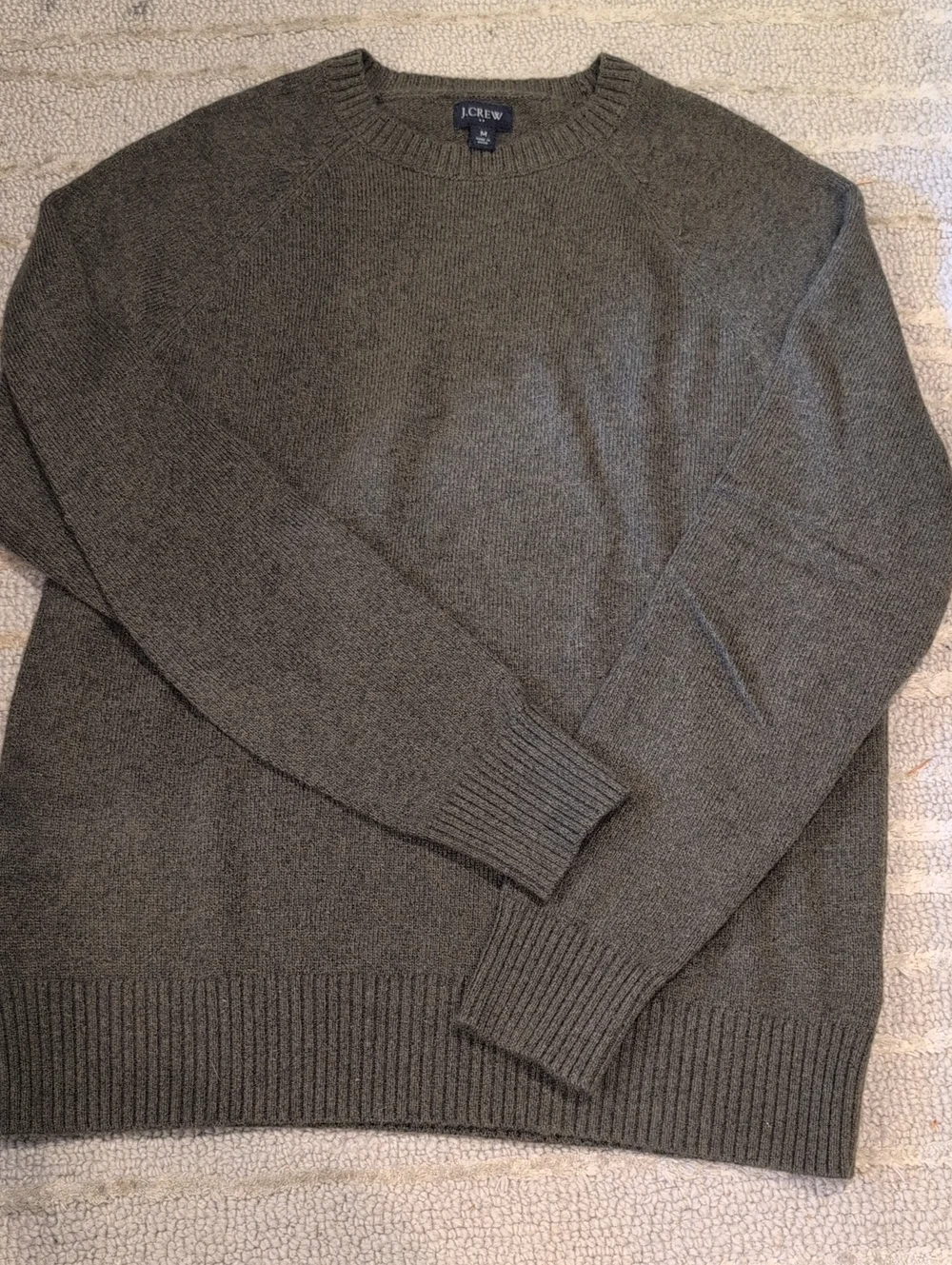 J. Crew Men’s Olive Green Crewneck Sweater